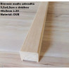 Drevené madlo zábradlia 5,5x4,5cm s drážkou 45x5mm č.24