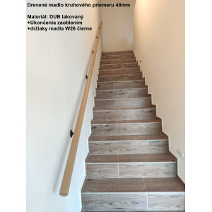 Držiak madla W26-čierny (pre okrúhle madlo)