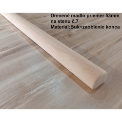 Drevené madlo priemer 53 mm na stenu č.7