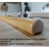 Drevené madlo zábradlia priemer 5,3cm s drážkou 30x5mm č.8