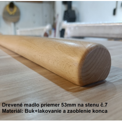 Drevené madlo priemer 53 mm na stenu č.7