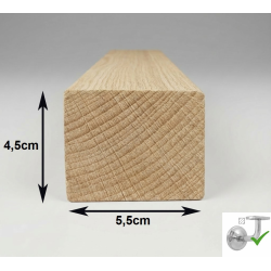 Drevené madlo zábradlia 5,5x4,5cm č.31