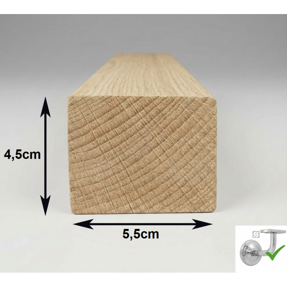 Drevené madlo zábradlia 5,5x4,5cm č.31