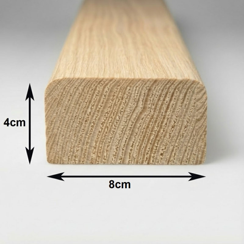 Drevené madlo zábradlia  8x4cm č.33