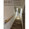Držiak madla pre LED osvetlenie na oblú plochu madla