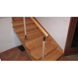Stĺpik pre zábradlie 40x40mm nerez/drevo č.5