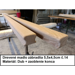 Drevené madlo zábradlia 5,5x4,5cm č.14