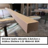 Drevené madlo zábradlia 5,5x4,5cm s drážkou 28x5mm č.22