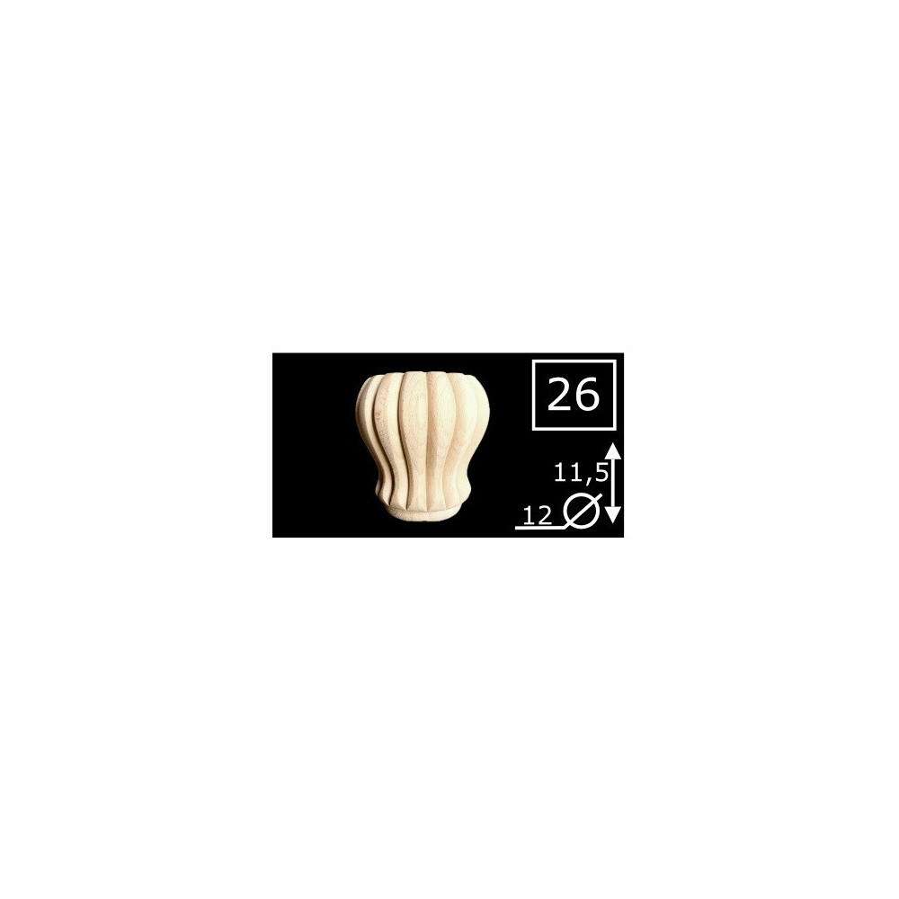 Drevená nábytková noha 26
