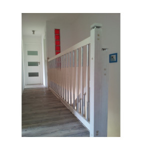 Stĺpik zábradlia kombinácia materiál drevo/kov Tm-1