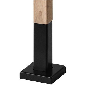 Stĺpik pre zábradlie 40x40mm čierny nerez/drevo č.6