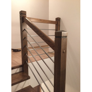 Samonosné drevené schody hnedé