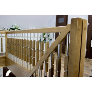 Stĺpik zábradlia kombinácia materiál drevo/kov Tm-5a